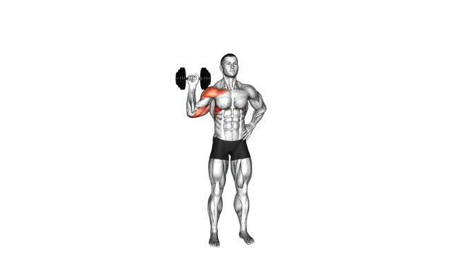 Dumbbell One Arm Shoulder Press exercise demonstration