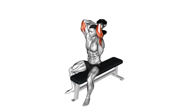 Dumbbell Seated Bench Extension exercise demonstration