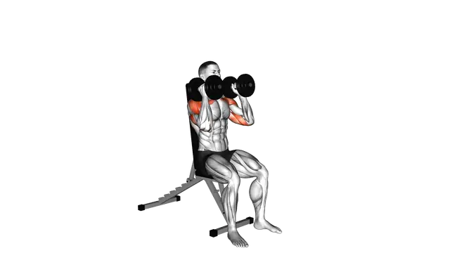 Dumbbell Seated Shoulder Press (parallel grip) exercise demonstration