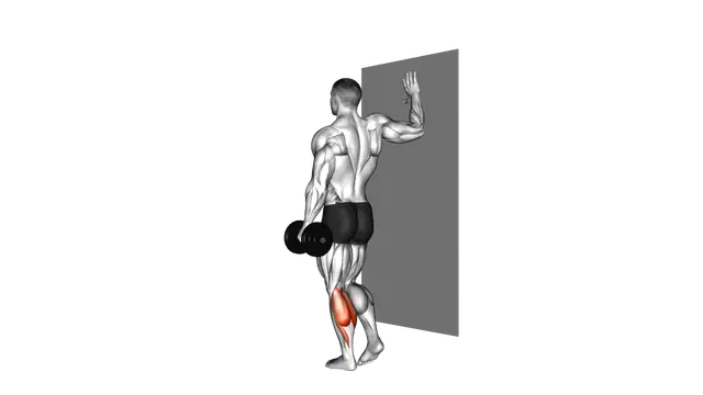 Dumbbell Single Leg Calf Raise exercise demonstration