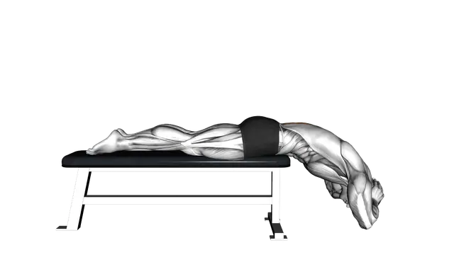 Hyperextension (on bench) exercise demonstration