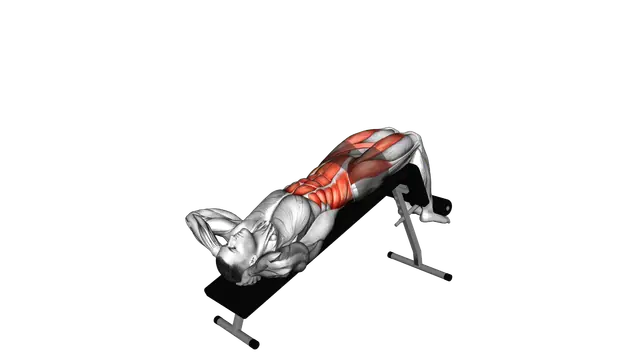 Incline Twisting Sit up exercise demonstration