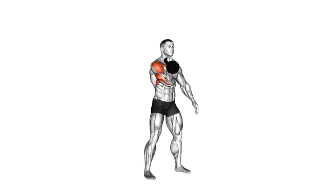 Kettlebell Arnold Press exercise demonstration