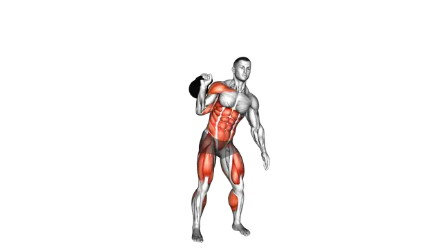 Kettlebell Bent Press exercise demonstration