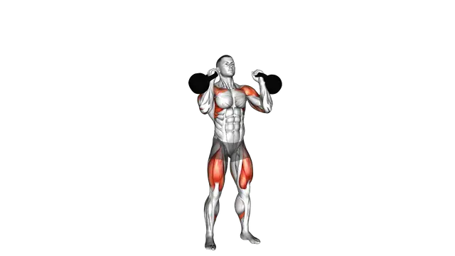 Kettlebell Double Push Press exercise demonstration