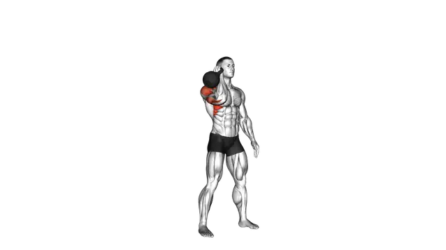 Kettlebell One Arm Military Press To The Side exercise demonstration