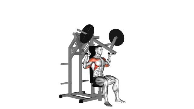 Lever Military Press (plate loaded) exercise demonstration