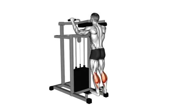 Lever Standing Calf Raise exercise demonstration