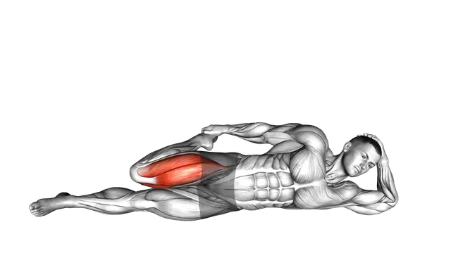 Lying (side) Quadriceps Stretch exercise demonstration