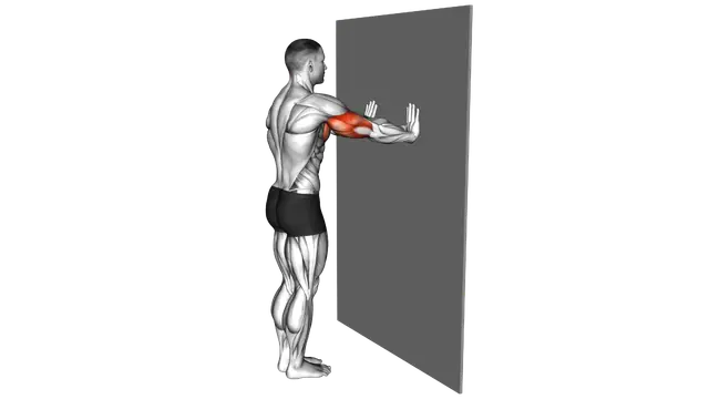 Push up (wall) exercise demonstration