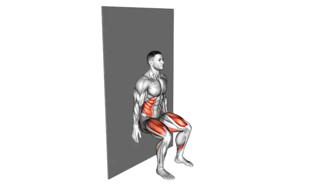 Seated Side Crunch (Wall) exercise demonstration