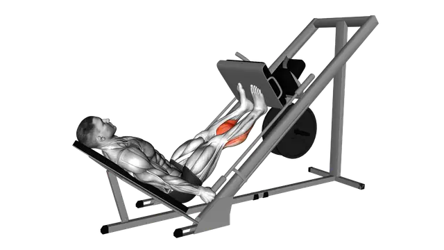 Sled 45 Calf Press exercise demonstration