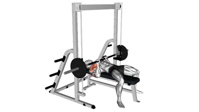 Smith Close Grip Bench Press exercise demonstration