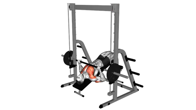 Smith Decline Bench Press exercise demonstration