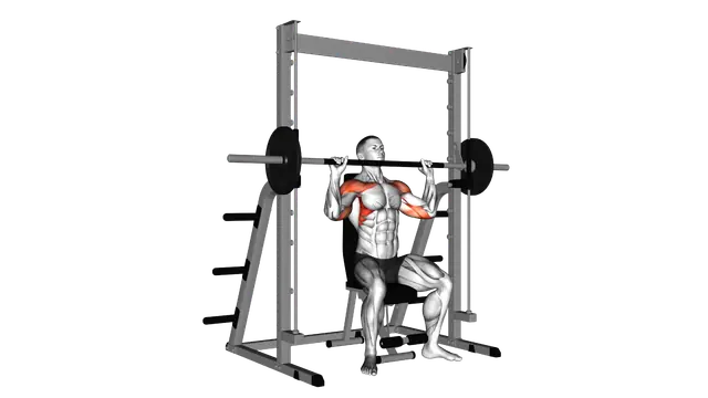 Smith Seated Shoulder Press exercise demonstration