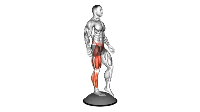 Bosu Ball Balance Single Leg Squat exercise demonstration