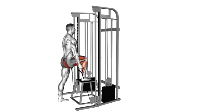 Cable Step Up exercise demonstration