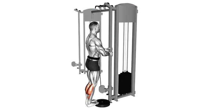 Cable Standing Calf Raise exercise demonstration