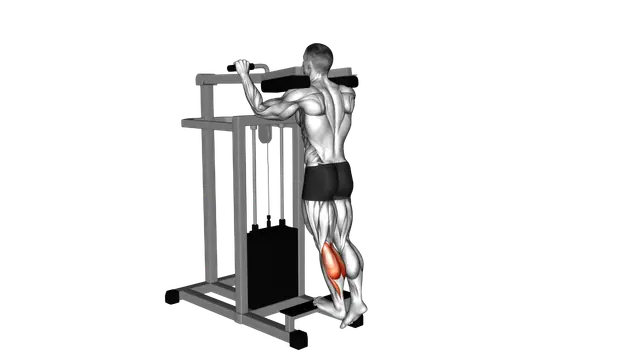 Lever Standing Single Leg Calf Raise exercise demonstration