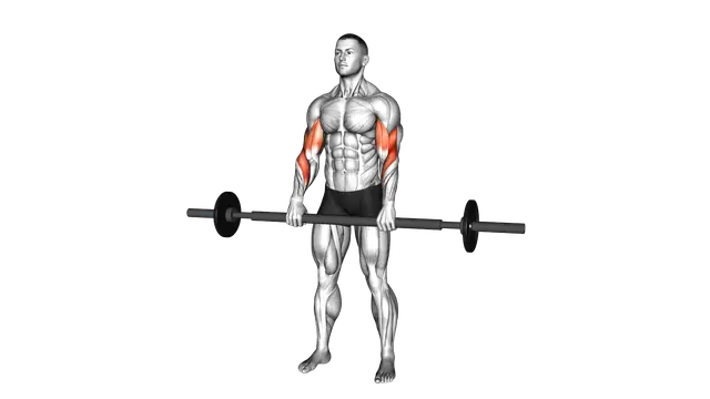 Barbell Fat Bar Reverse Curl exercise demonstration