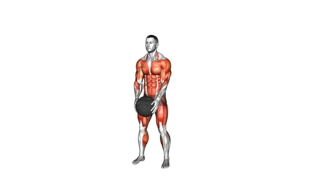 Medicine Ball Overhead Slam Circle exercise demonstration