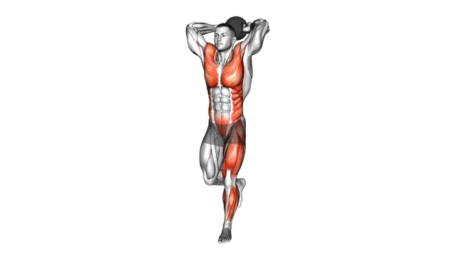 Medicine Ball Single Leg Balance Around Head Rota exercise demonstration