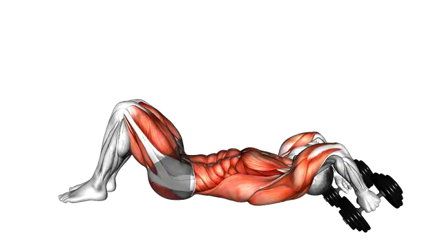 Dumbbell Pullover to Press Bridge exercise demonstration
