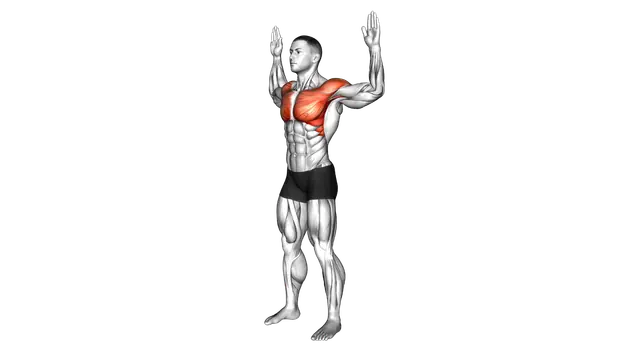 Bodyweight Standing Pec Dec exercise demonstration