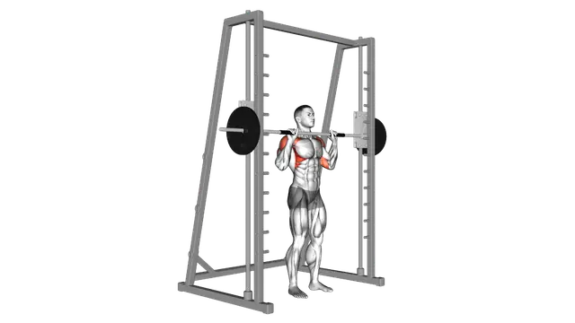 Smith Standing Shoulder Press exercise demonstration