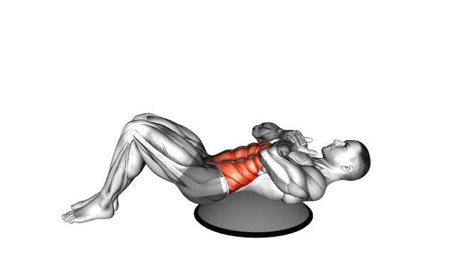 Crunch (on bosu ball) exercise demonstration