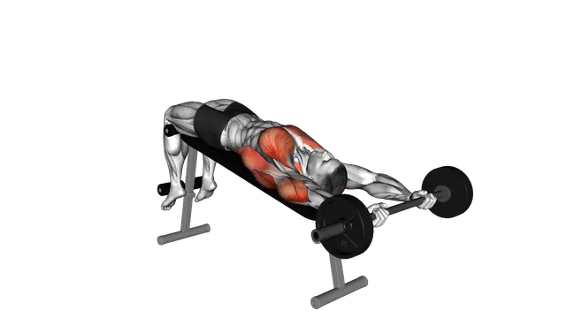 Barbell Decline Pullover exercise demonstration