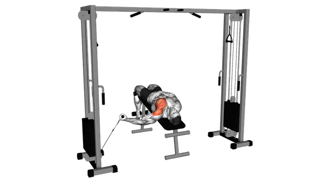 Cable One Arm Decline Chest Fly exercise demonstration