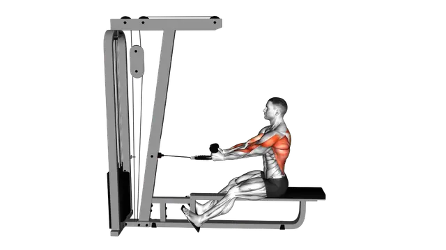 Cable Rope Seated Row exercise demonstration