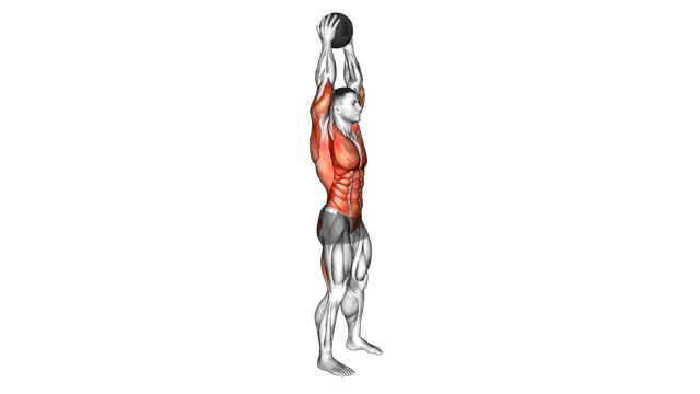 Medicine Ball Catch and Overhead Throw exercise demonstration