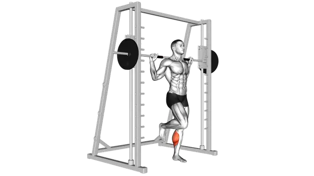 Smith One Leg Floor Calf Raise exercise demonstration