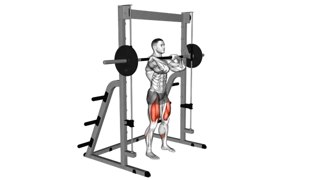 Smith Front Squat (Clean Grip) exercise demonstration