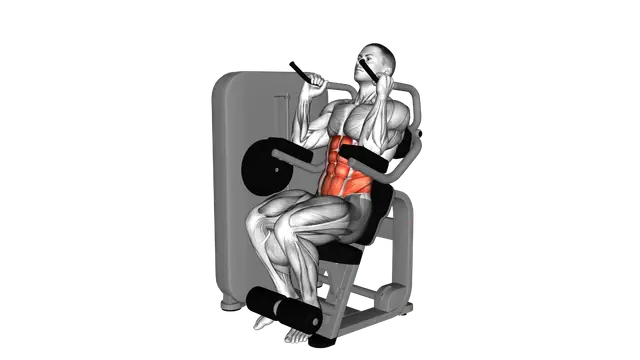 Lever Seated Crunch exercise demonstration