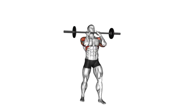 Barbell Standing Close Grip Military Press exercise demonstration