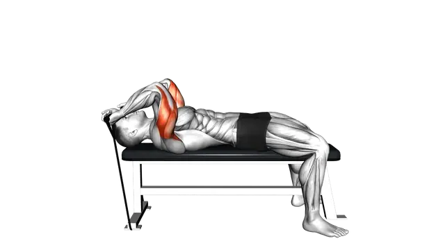 Band Skull Crusher exercise demonstration