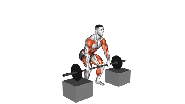 Barbell Power Clean from Blocks exercise demonstration