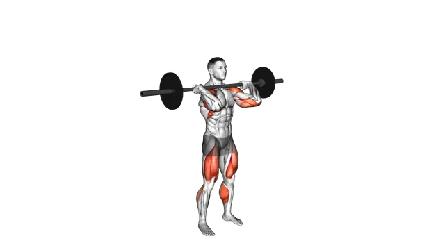 Barbell Power Jerk exercise demonstration
