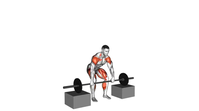 Barbell Power Snatch From Blocks exercise demonstration