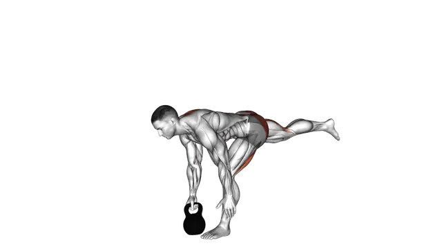 Kettlebell One Legged Deadlift exercise demonstration