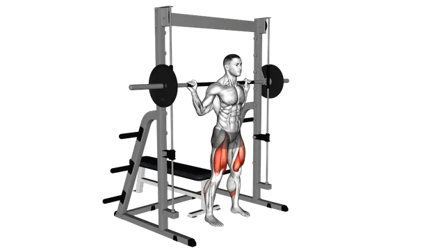 Smith Squat to Bench exercise demonstration