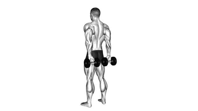Dumbbell Behind Back Finger Curl exercise demonstration