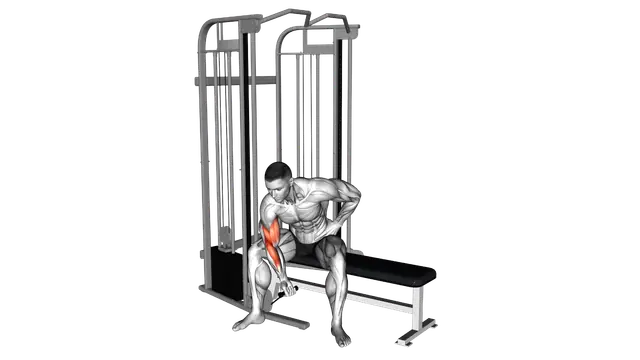 Cable Seated One Arm Concentration Curl exercise demonstration