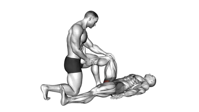 Assisted Lying Gluteus Maximus Stretch exercise demonstration