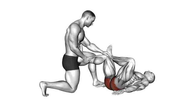 Assisted Lying Gluteus And Piriformis Stretch exercise demonstration