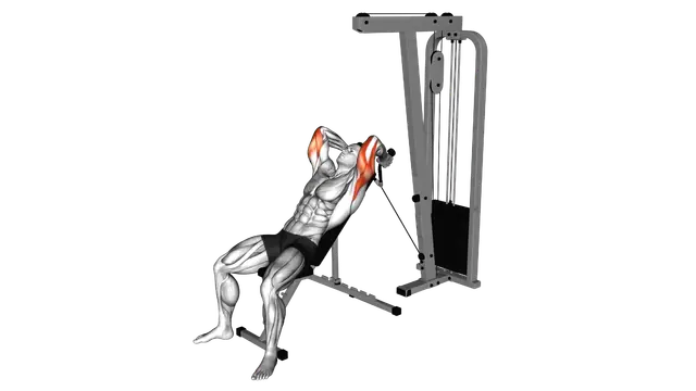 Cable Rope Incline Tricep Extension exercise demonstration