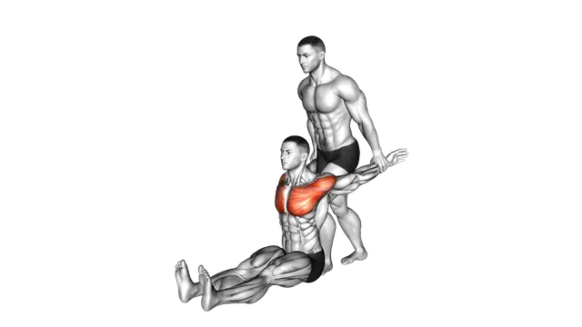 Assisted Seated Chest Stretch exercise demonstration